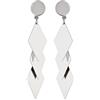 Bello London Clip su orecchini - Placcato argento con tre forme di diamante collegate - Kallie S di Bello London
