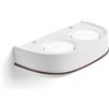 Tecnico by Sforzin ELLADE Applique a parete 2 luci attacco GX53 in gesso bianco con rifinitura Bronzo