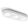 Tecnico by Sforzin ELLADE Lampada da soffitto 3 luci attacco GX53 in gesso bianco con rifinitura Bronzo