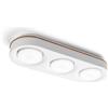 Tecnico by Sforzin ELLADE Lampada da soffitto 3 luci attacco GX53 in gesso bianco con rifinitura Rame