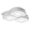 Tecnico by Sforzin SARDIS Lampada da soffitto 3 luci attacco GX53 in gesso bianco con rifinitura Bronzo satinato
