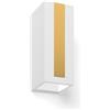 Tecnico by Sforzin THERA Applique a parete biemissione 2 luci attacco GU10 in gesso bianco con rifinitura Ottone
