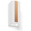 Tecnico by Sforzin THERA Applique a parete biemissione 2 luci attacco GU10 in gesso bianco con rifinitura Rame