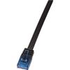 LogiLink Professional CP0135B Cavo patch piatto LogiLink U/UTP, Cat. 5e, 2,0 m, nero