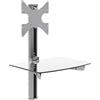 InLine® Staffa da parete per TV fino a 32" max.30kg e DVD fino a 10 kg, argento