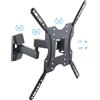 PureLink PureMounts PM-FM11-400 - Supporto da parete inclinabile e orientabile per TV/monitor, distanza dalla parete da 62 mm a 309 mm, portata 20 kg, max. VESA 400x400, per schermi da 66 a 132 cm (26 pollici-52 pollici)