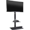 WISFOR Porta TV Porta TV Tavolo con staffa Porta TV per 32"-65", inclinabile e regolabile in altezza