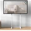 WISFOR Supporto TV Supporto TV per monitor LCD LED piatto da 32" a 65", regolabile in altezza, VESA max 600x400 mm, fino a 40 kg, bianco