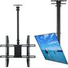 WISFOR Supporto TV a soffitto Supporto a soffitto pieghevole estensibile girevole per 23-65", caricabile fino a 30 kg, VESA max 600x400 mm
