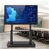 WISFOR Supporto TV EXTRA STABILE, supporto TV arrotolabile, carrello TV per supporto TV 32-100 pollici regolabile in altezza con ripiani AV, VESA 800x600mm, fino a max. 80kg