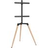 EasyLife - Design STAFFELEI Treppiede TV - Supporto per televisori/monitor fino a 65'' pollici e 35 kg - Orientabile e regolabile in altezza - VESA fino a 400x400 (nero/faggio chiaro)
