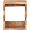 Syfax Supporto Skateboard da Parete 25x20x30 cm in Legno di Acacia