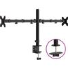 Syfax Supporto per Monitor Doppio in Acciaio Nero VESA 75/100 mm
