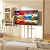 WISFOR Supporto TV regolabile in altezza, supporto TV a pavimento con 2 ripiani in marmo, supporto TV universale per 40"-75", VESA 600x400mm, fino a max 40k