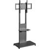 OEM Supporto TV mobile, regolabile in altezza da 130 a 160 cm, supporta televisori da 32" a 65" , nero