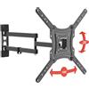 HomeShopXL Supporto TV orientabile con braccio - adatto per schermi da 32" a 55" - VESA da 75x75 a 400x400 mm - max. 30 kg - nero [39685]
