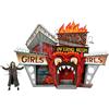 NECA Beetlejuice (1988) Diorama Trenchcoat con spuntoni Inferno Room Deluxe Set