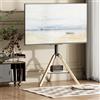 Unho WISFOR Supporto TV regolabile in altezza EXTRA STABILE, supporto TV con ripiani in marmo, per supporto TV da 40-75 pollici, VESA 600x400mm, fino a max. 40kg