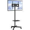 Zerbaco Supporto TV con rotelle Universale 1430-1538 mm Regolabile in altezza, 100 x 100 mm / 400 x 400 mm, 39,9 kg Supporto da pavimento portante Supporto adatto a televisori da 58,42-152,4 cm, supporto TV