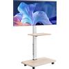 VEVOR Supporto TV VEVOR con rotelle per TV da 812,8-1778 mm fino a 40 kg, orientabile di 25° a sinistra e a destra e regolabile in altezza (max. 600 x 400 mm)