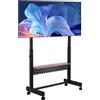VEVOR Supporto TV VEVOR con rotelle, per schermi da 1397-2540 mm con ripiano, fino a 92,99 kg, per soggiorno, camera da letto, ufficio (max. VESA 800 x 600 mm)