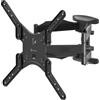 OEM Supporto da parete universale girevole per TV da 37 a 70 pollici fino a 36,4 kg, estraibile, VESA 100x100-400x400, doppio braccio, supporto da parete nero