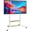 Unho WISFOR Supporto per TV regolabile in altezza, supporto per TV arrotolabile, carrello per TV con ripiani per supporto TV da 40-100 pollici, VESA 800x600 mm, fino a un massimo di 100 kg