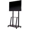 Happyment Supporto TV regolabile Vaylen 32-80" - Con rotelle e ripiani - Regolabile in altezza - Nero - Max. 65 kg