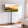 Unho WISFOR Supporto per TV regolabile in altezza, supporto per TV rotante, supporto da pavimento per TV da 40-75 pollici, VESA 600x400 mm, fino a max 50 kg, nero
