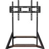 Bolt Edge Supporto TV da tavolo - 65-100" - Design industriale - Regolabile in altezza - Con ripiani - Nero/marrone - Robusta struttura in acciaio