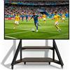 FATIVO Supporto TV Regolabile in Altezza - Supporto TV per TV da 65"-100", VESA 800x600mm, con mensole AV, max. 100 kg