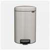 Brabantia Cestino a pedale Brabantia NewIcon da 12 l, grigio chiaro