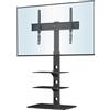 OEM Supporto TV regolabile per schermi da 30-70 pollici, 3 ripiani, in vetro, fino a 40 kg
