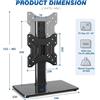 OEM Supporto TV regolabile per schermi da 23 a 43 pollici, regolabile in altezza, fino a 30 kg, mobile