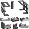 OEM Supporto universale per dispositivi spessi fino a 9 cm, supporto in acciaio per ufficio/soffitto/parete - compatibile con Xbox, PS5, proiettore, mini-PC, TV-Box, router, laptop