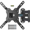 OEM Supporto per monitor per televisori LED e LCD da 13 a 43 pollici, inclinabile, orientabile e ruotabile a 360°, VESA 200x200 mm, fino a 20 kg, con dadi di sicurezza, sistema di livellamento