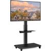 OEM Supporto TV girevole per televisori da 26 a 65 pollici - Regolabile in altezza e dotato di rotelle - Nero - Max. 35 kg - VESA 400