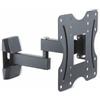 Famanu Supporto da parete per TV da 23-42 pollici, VESA 200x200, inclinabile di 3°/-10°, ruotabile di +/-90°, distanza dalla parete 56-300 mm, portata fino a 30 kg, nero