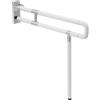 StarTech Maniglione per bagno - Maniglione ribaltabile da 75 cm - Con supporto a pavimento - Per WC e doccia - Per anziani e persone con disabilità - Bianco