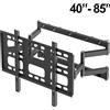 FATIVO Supporto TV da Parete Girevole ed Estensibile 40-85 Pollici - Staffa TV fino a 100 kg, VESA 600x400 mm, inclinabile e premontata per TV LED OLED LCD