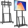 FATIVO Supporto TV con Ruote Regolabile in Altezza - Carrello TV Universale con Ripiano AV per TV da 32-80 Pollici, VESA 600x400 mm, fino a 65 kg