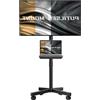OEM Sistema di supporto regolabile per televisori da 23 a 55 pollici - Con supporto multimediale e compatibilità VESA - Portata massima 35 kg - Nero lucido