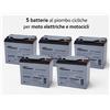 Trustech 5 BATTERIE PIOMBO 12V 20AH USO CICLICO PER MOTO ELETTRICHE E SCOOTER 60V