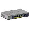 NETGEAR GS105P - Interruttore - Non Gestito - 1 x 10/100/1000 + 4 ( di Poe