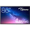 Optoma Monitor 86" 4K Touch Screen Multi-touch con Altoparlanti Integrati