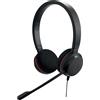 Jabra Evolve 20 Stereo MS Cuffie Headset On-Ear Nero