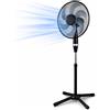 BAKAJI Ventilatore a Piantana 75W con 6 Pale Diametro 40cm e Griglia 45cm 3 Velocità