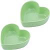 WAIT FLY 2 ciotole a forma di cuore per insalata, zuppa, snack, dessert, ciotole da cucina domestica, verde