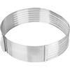 Jwthee Affettatrice Livellatrice Per Torta, Affettatrice Per Torta 24-30 cm Anelli Circolari Regolabili In Acciaio Inossidabile Taglierina Per Mousse Affettare Stampo Per Taglio Del Pane