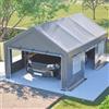 Bladez Carport Garage - Tenda da garage da 4 x 6 m, impermeabile per bicicletta con finestra arrotolabile, tenda da magazzino, capanno per attrezzi, tenda, copertura protettiva per esterni, per auto, barca